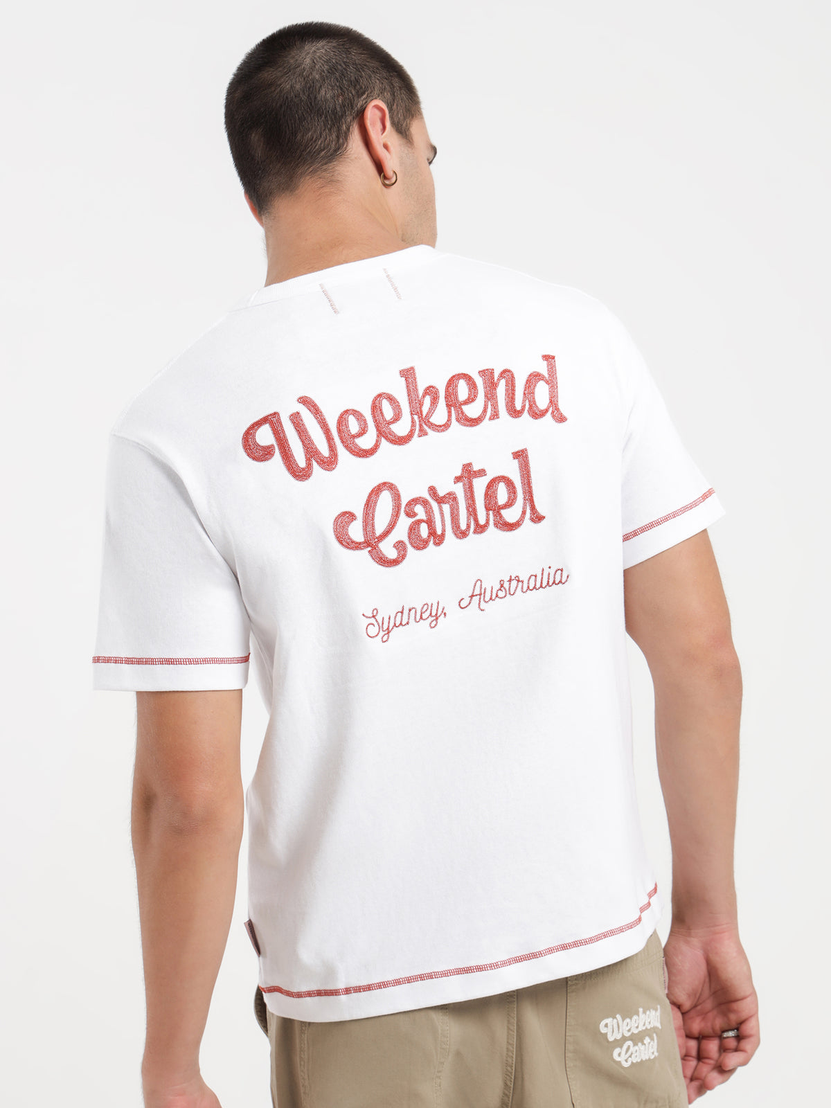 Weekend Cartel Saloon T-Shirt in White | White