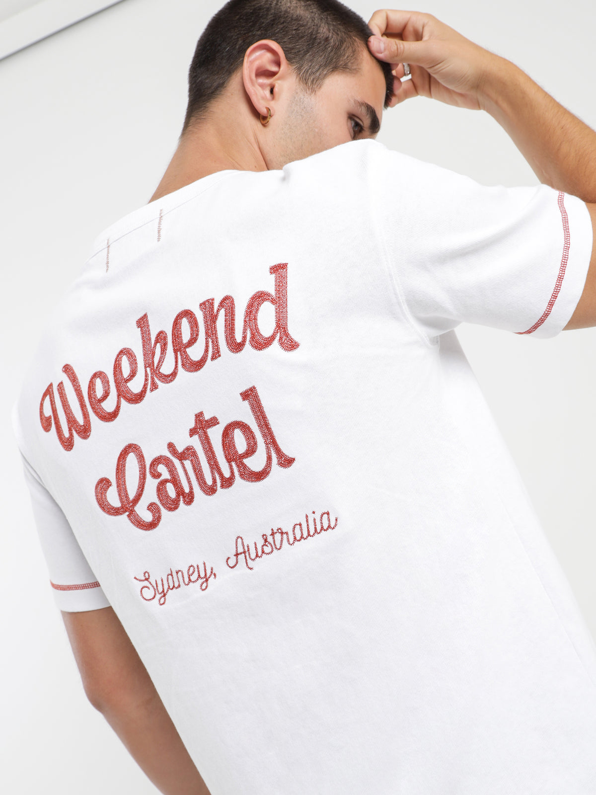 Weekend Cartel Saloon T-Shirt in White | White