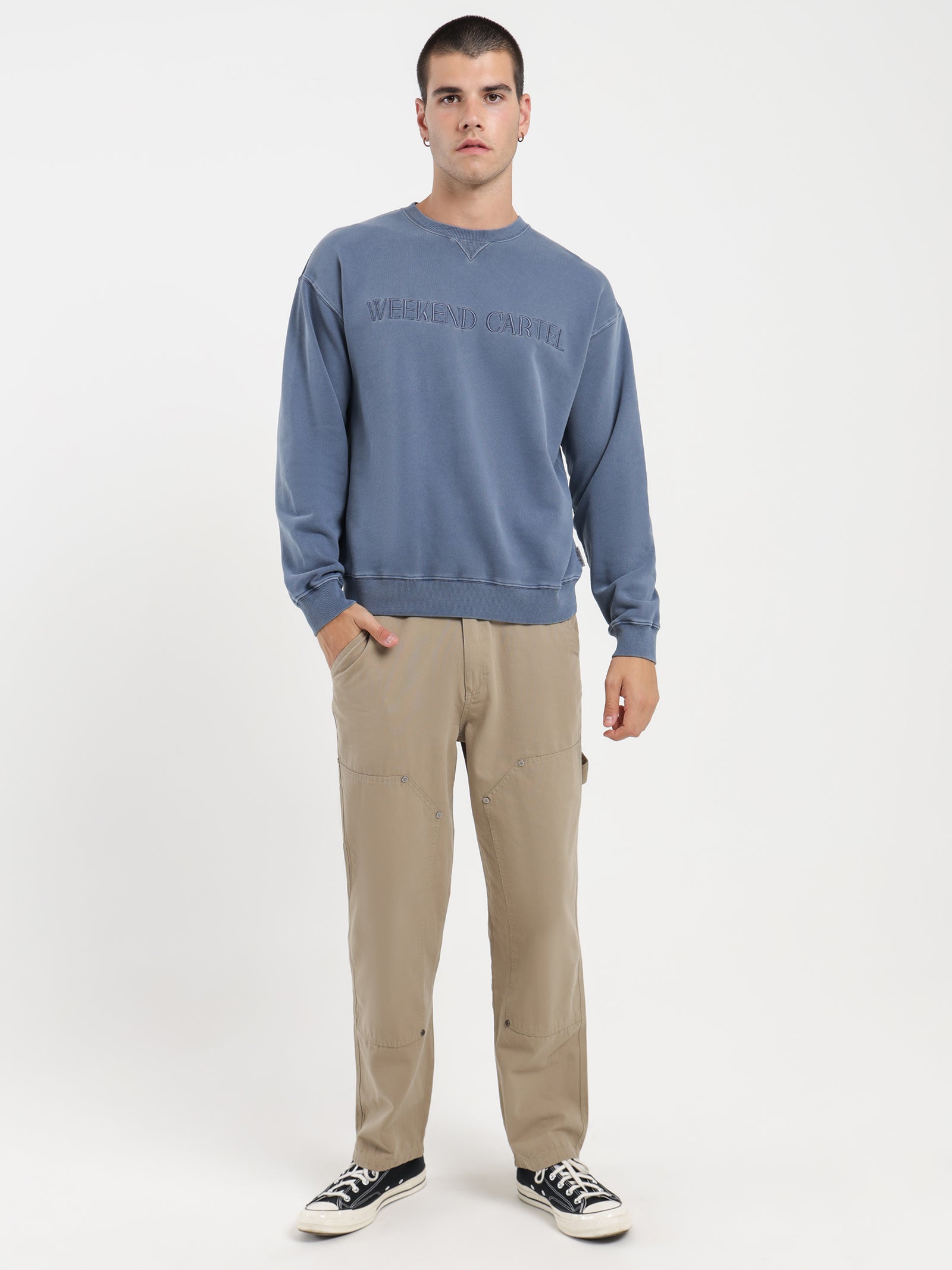 Cartel Pigment Sweater in Slate - Glue Store