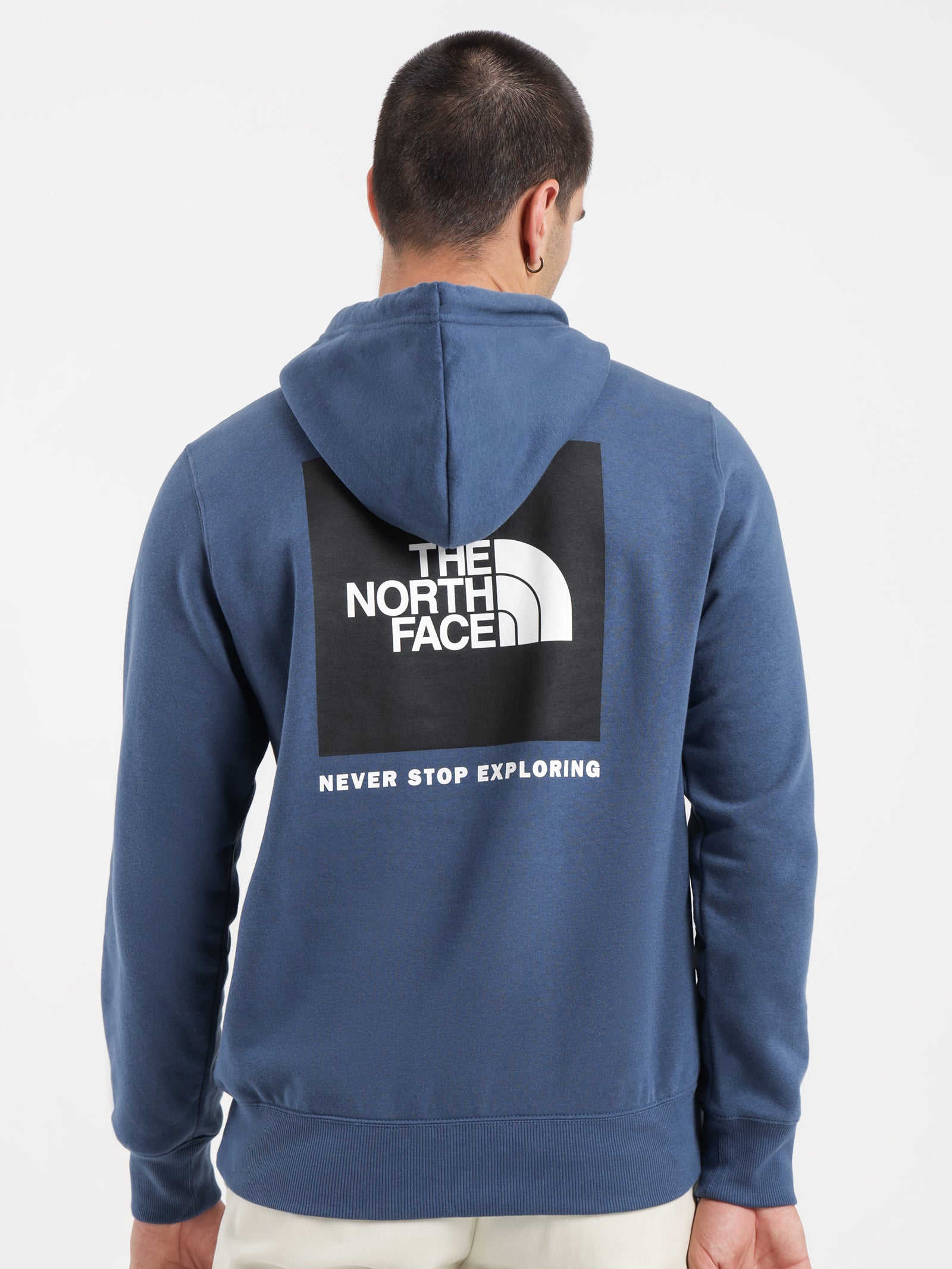 Box NSE Pullover Hoodie in Shady Blue & TNF Black