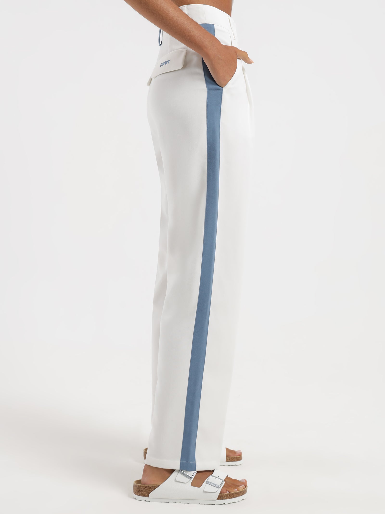 Kirby Tailored Pants in Off White - Glue Store