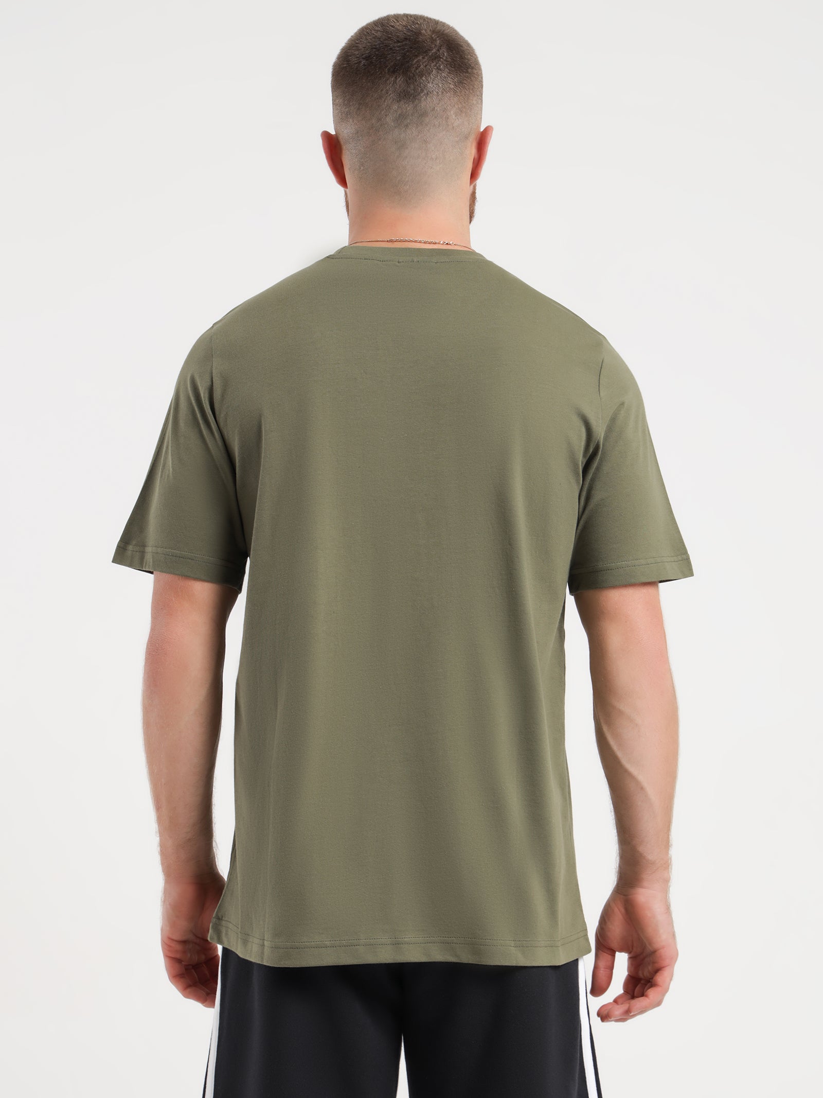 Trefoil Essentials T-Shirt in Olive Strata