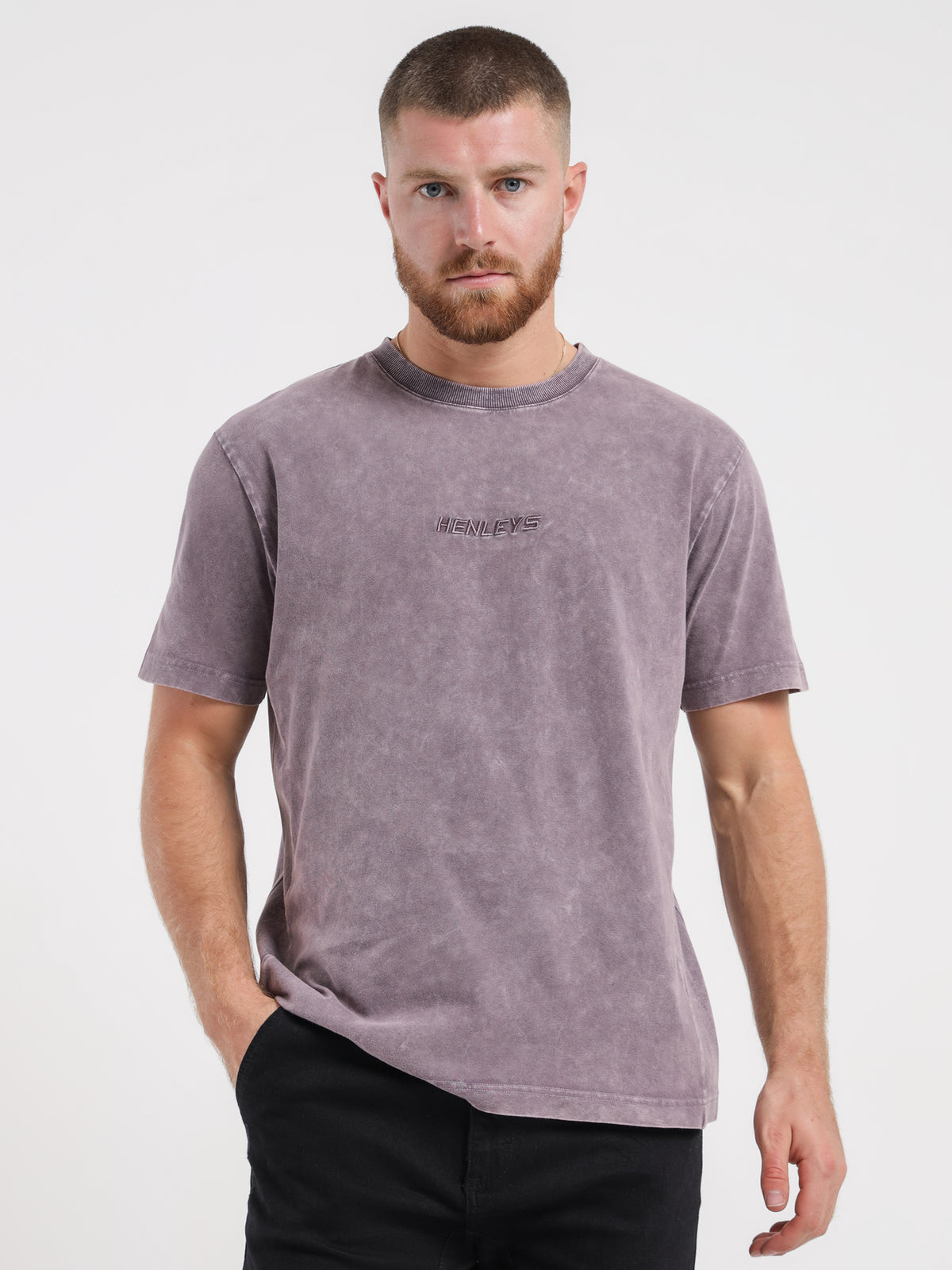 Henleys Raptor Acid T-Shirt in Mauve Acid | Mauve Acid