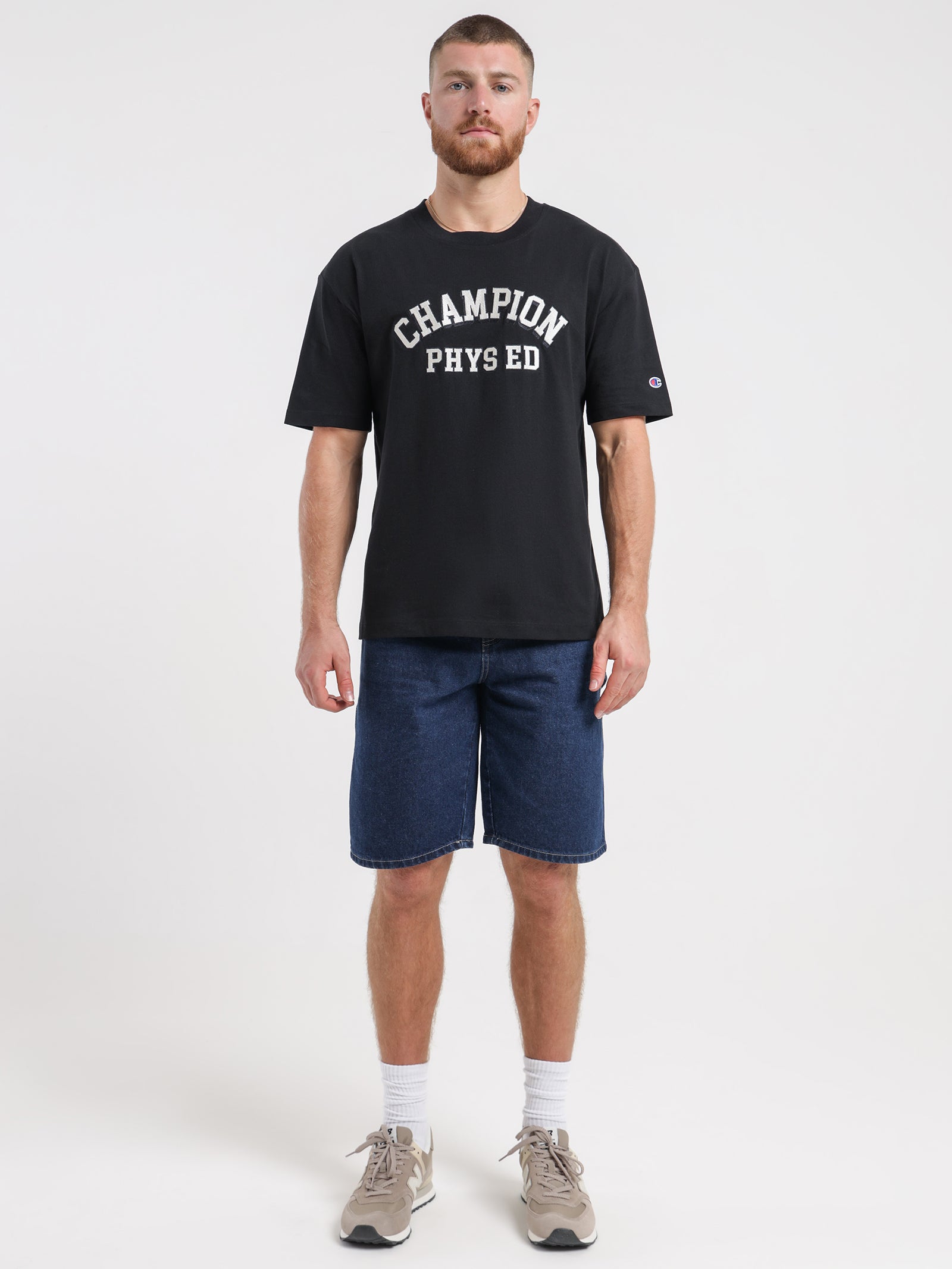 Heritage Collegiate T-Shirt in Black