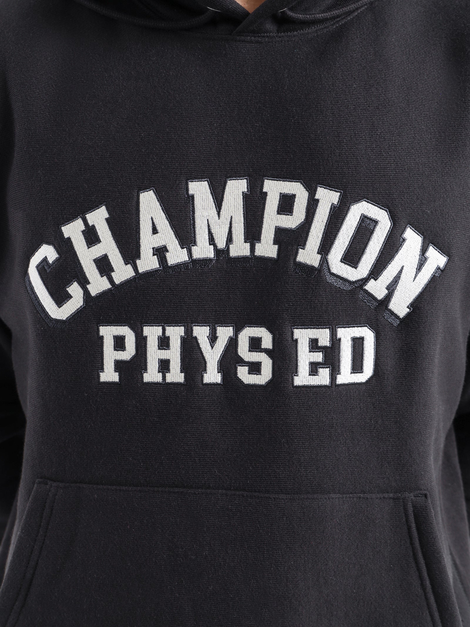 Reverse Weave Phys Ed Hoodie in Black