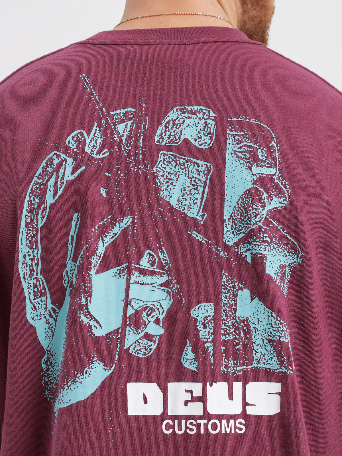 Deus Block Off T-Shirt in Purple | Purple