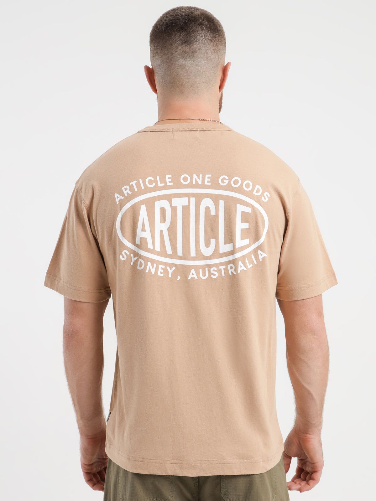 Article One Flashback Logo T-Shirt in Almond | Almond