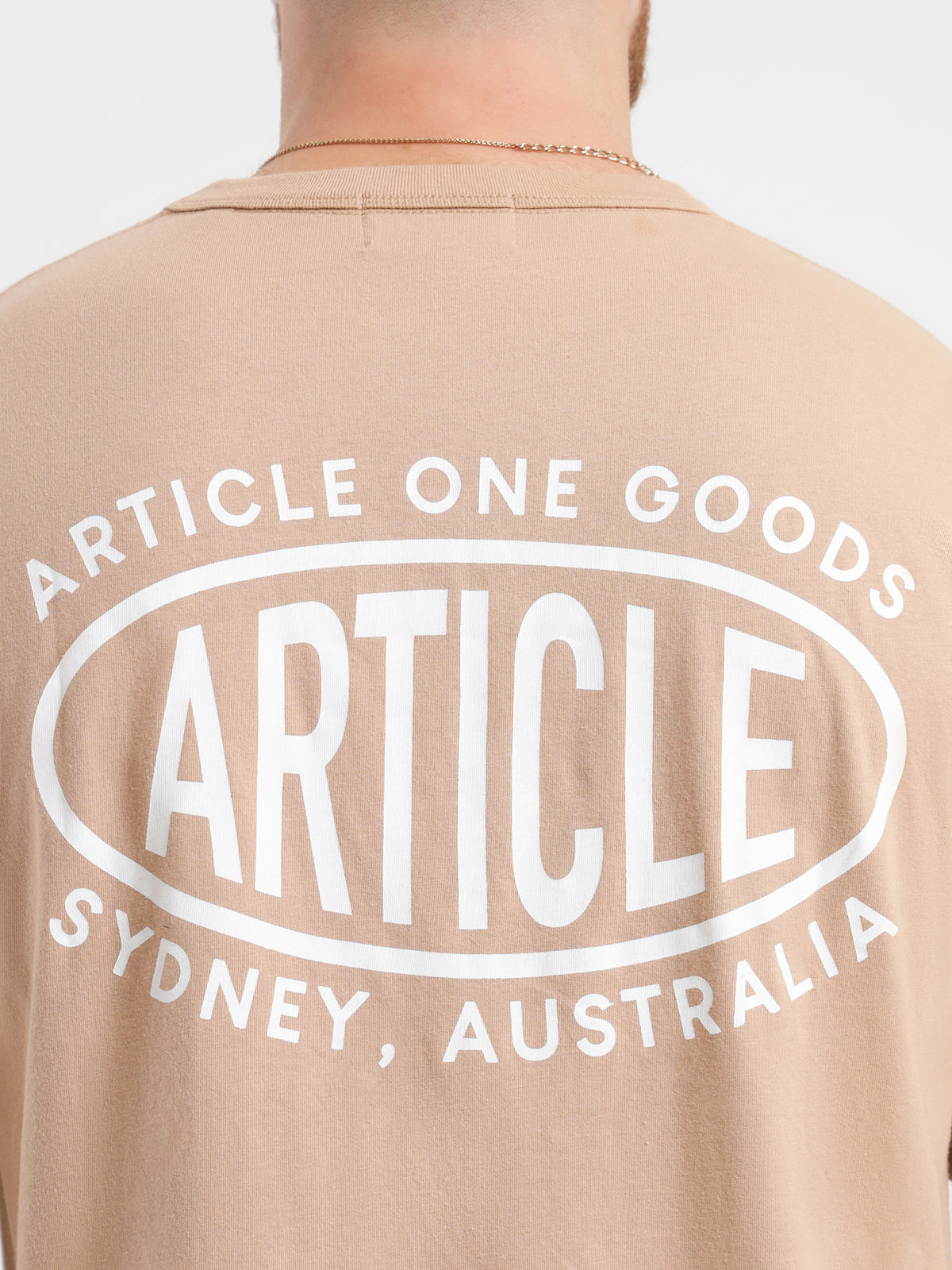 Article One Flashback Logo T-Shirt in Almond | Almond