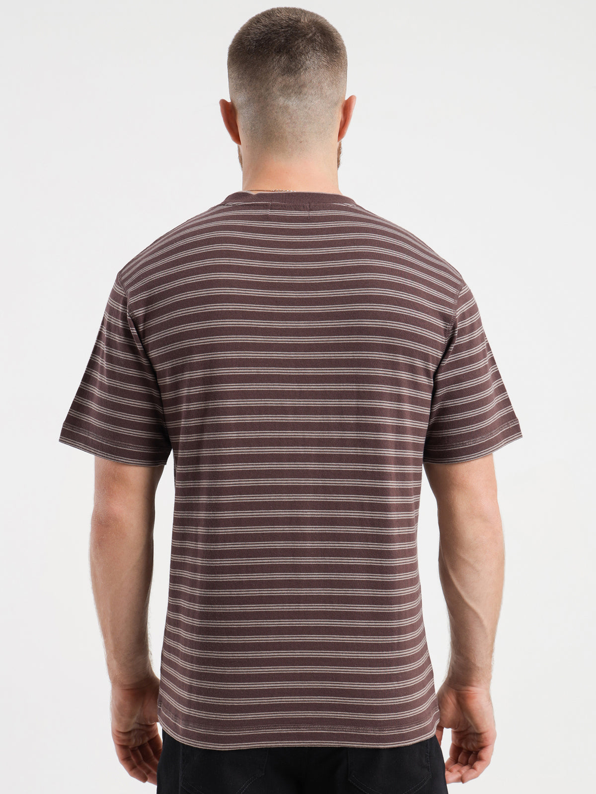 Article One Kai Stripe T-Shirt in Espresso | Espresso