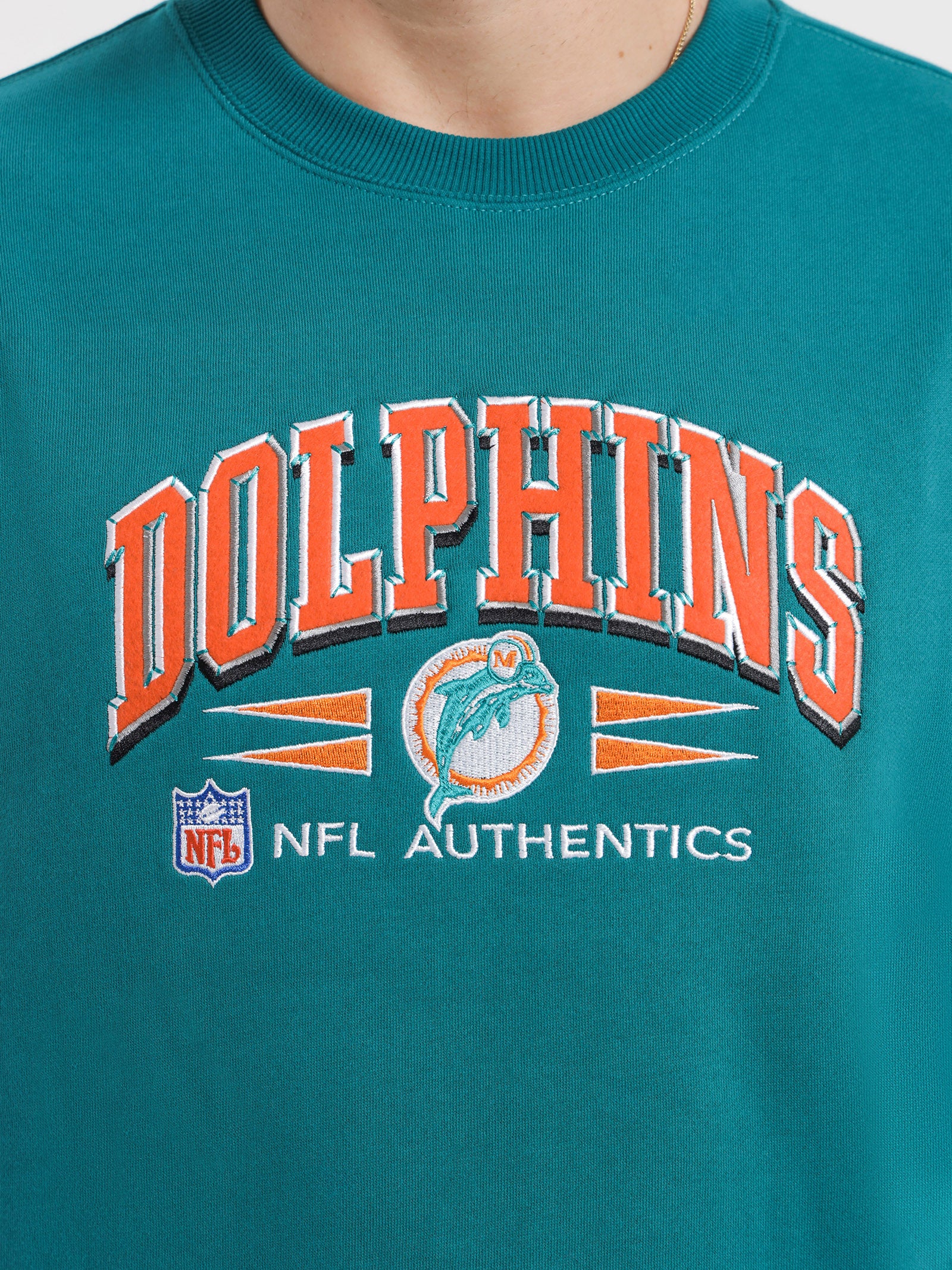 Vintage NFL Miami Dolphins Crew Neck Sweatshirt Urban