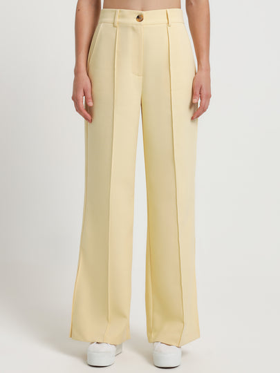 Lacey Split Pants in Buttercup