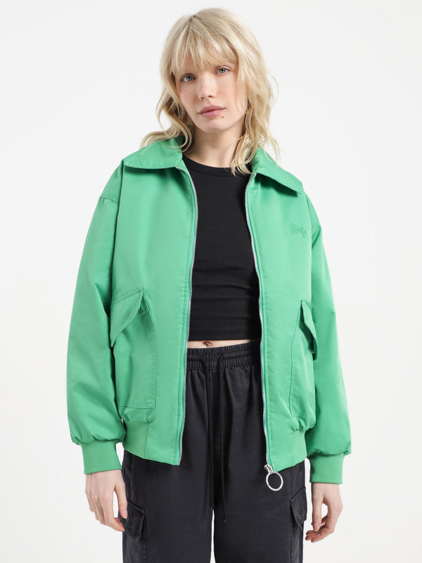 Stussy Flight Bomber Jacket in Kelly Green Kelly gree | Glue Store