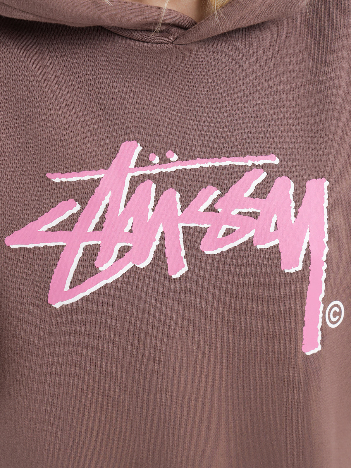 Stussy Shadow Stock Oversized Hoodie in Chocolate Brown | Chocolate