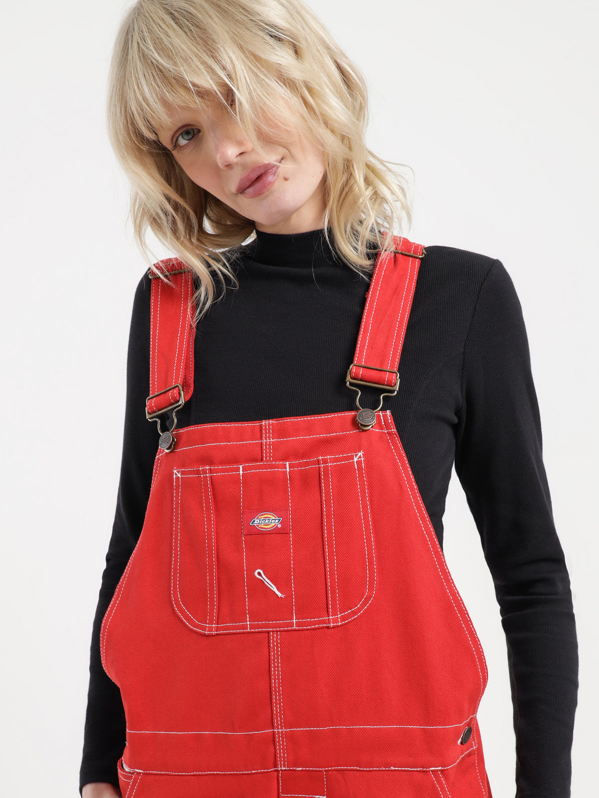 Relaxed Carpenter Jumpsuit in Cherry Red