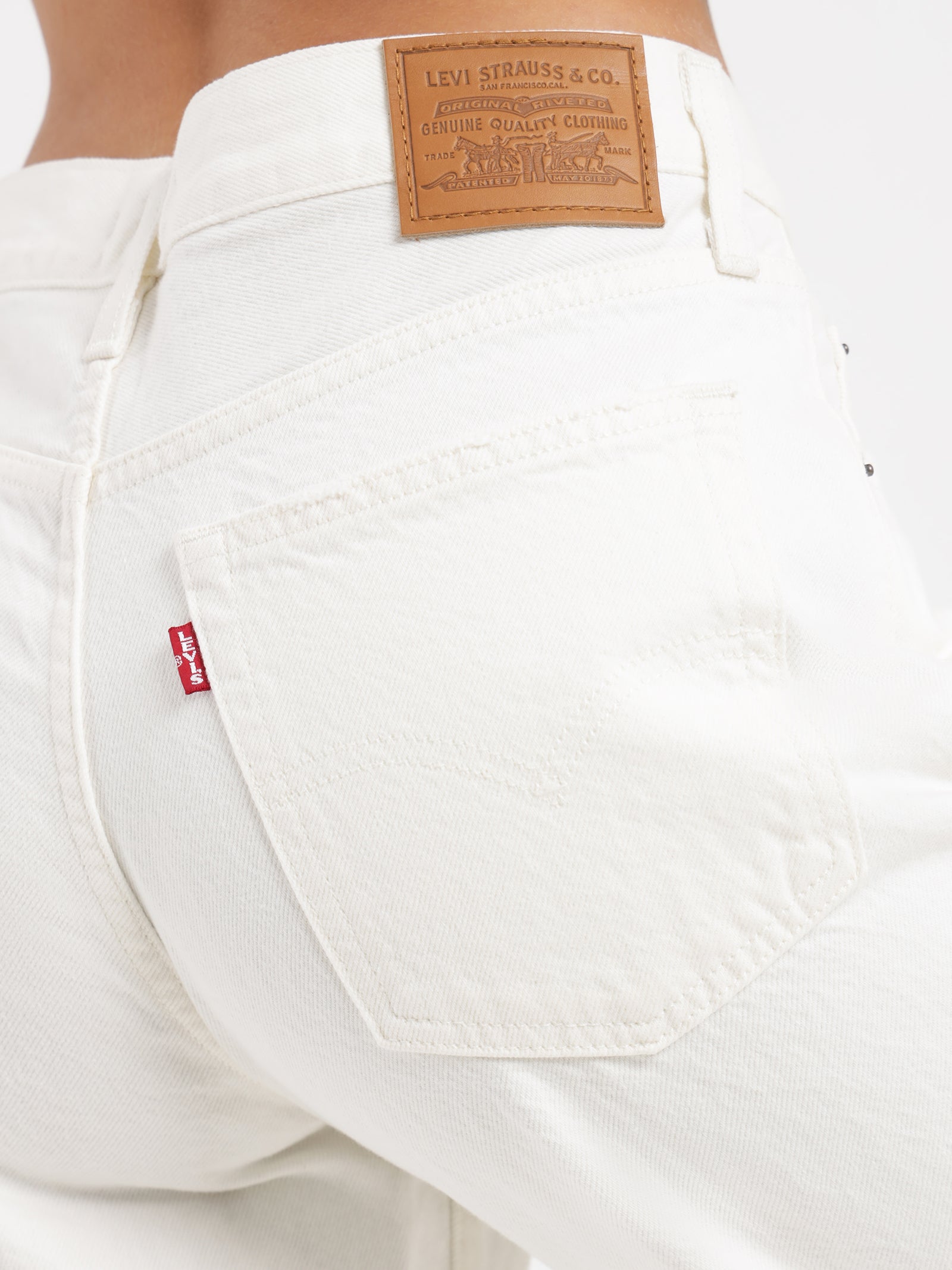 Levis Baggy Boot Jeans in It's Ecru Time White Ecru | Glue Store