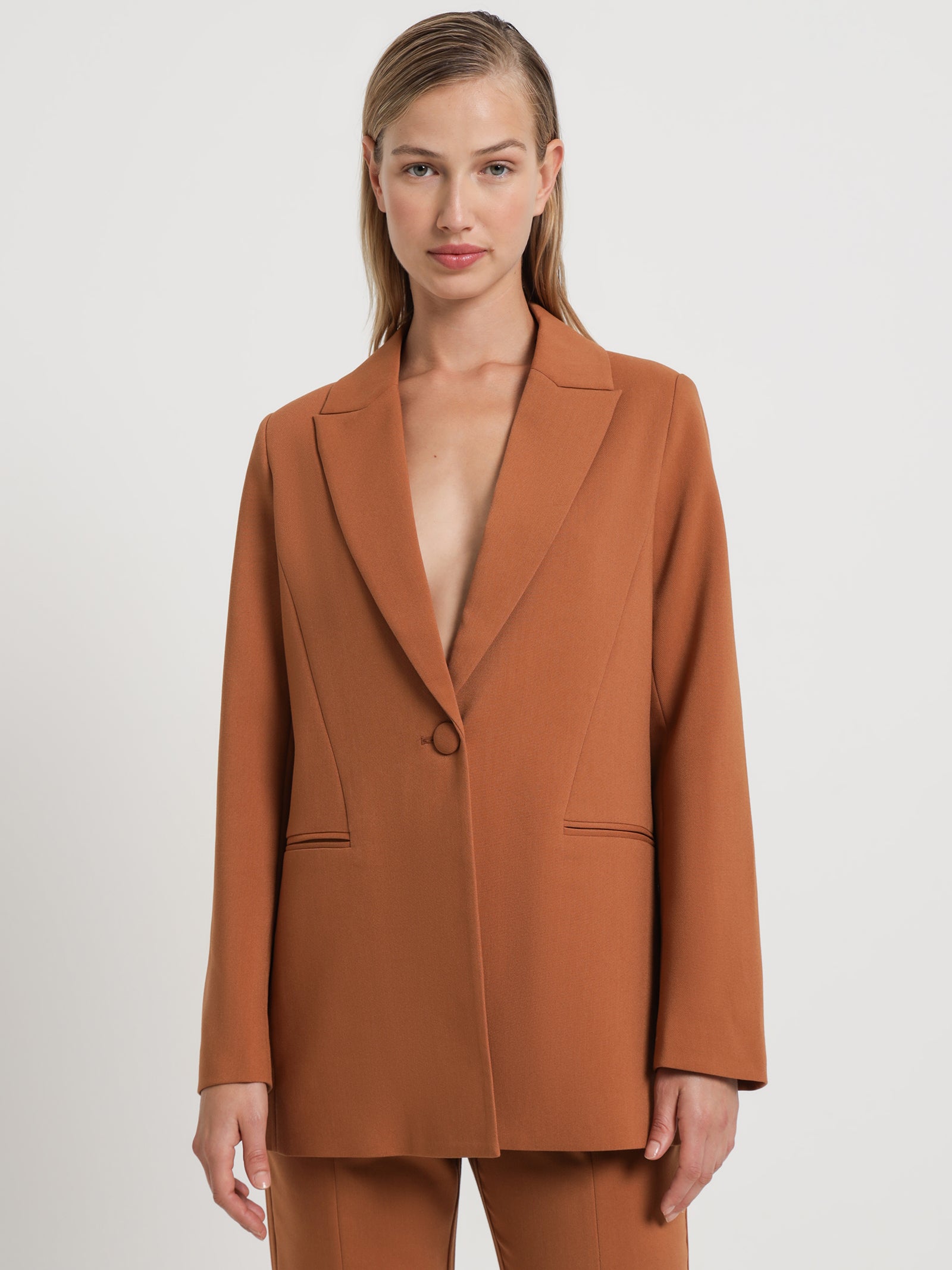 Sierra Cut Out Blazer in Tawny