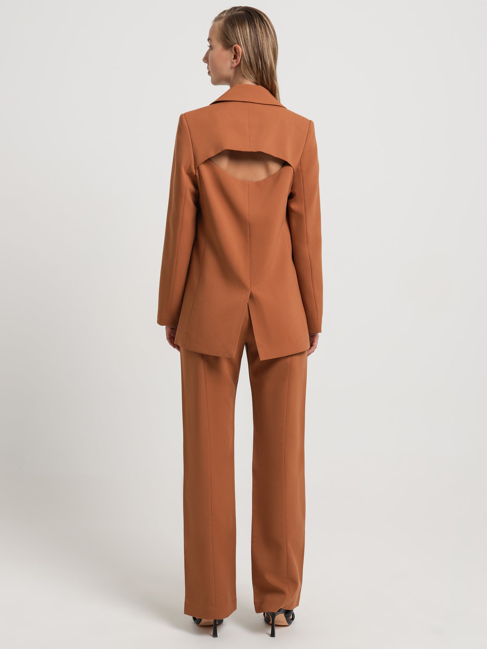 Sierra Cut Out Blazer in Tawny