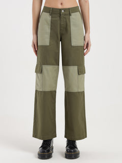 Baggy Cargo Pants in Olive Night Green - Glue Store