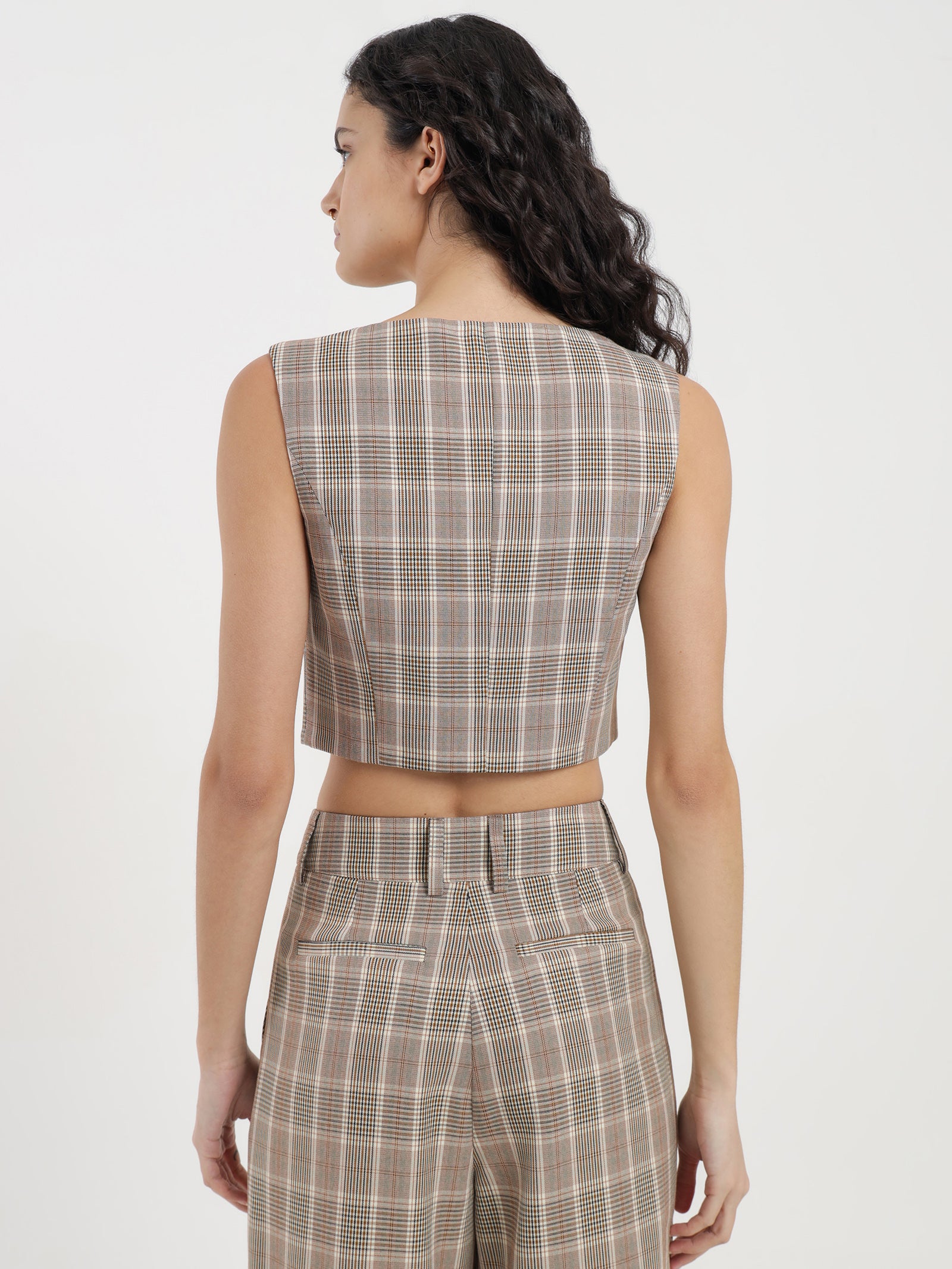 Kelly Waistcoat in Clay Check