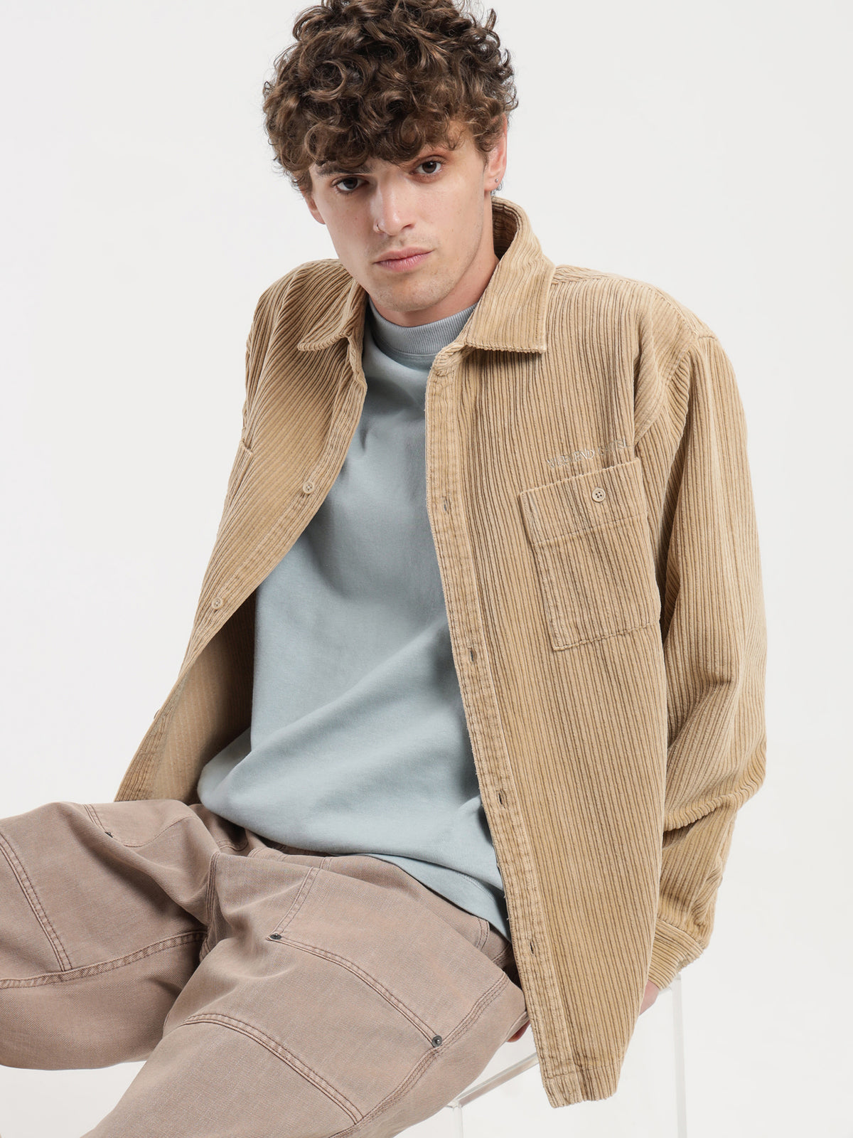 Weekend Cartel Manic Overshirt in Beige | Beige