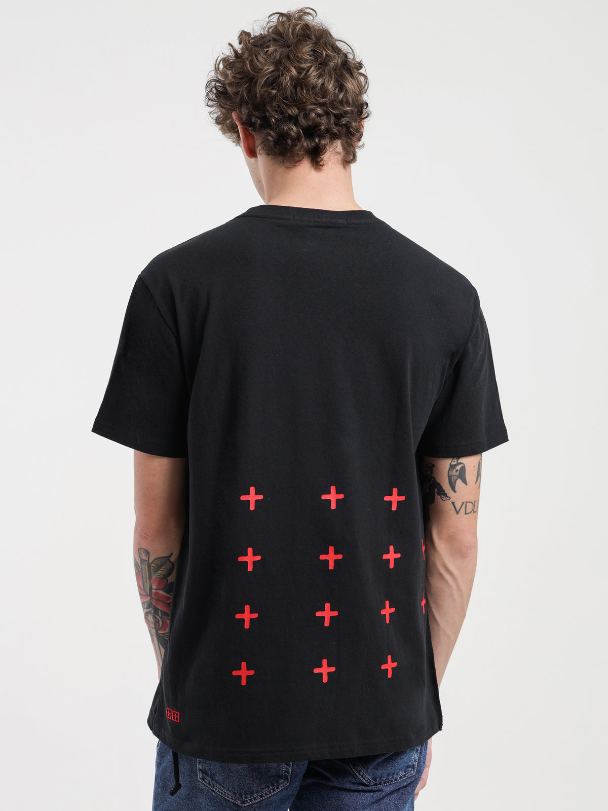 Ksubi Scripted Kash Short Sleeve T-Shirt in Red & Black | Red/Black