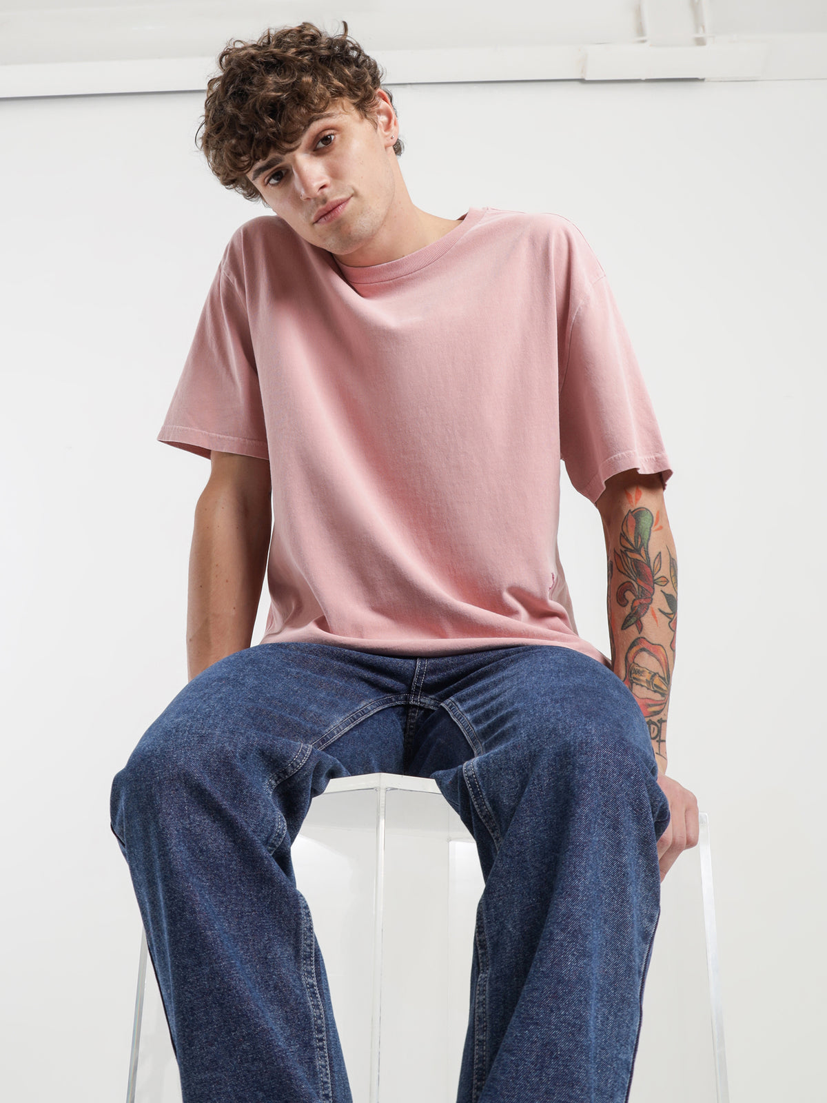 Ksubi 4x4 Biggie Short Sleeve T-Shirt in Pink | Pink