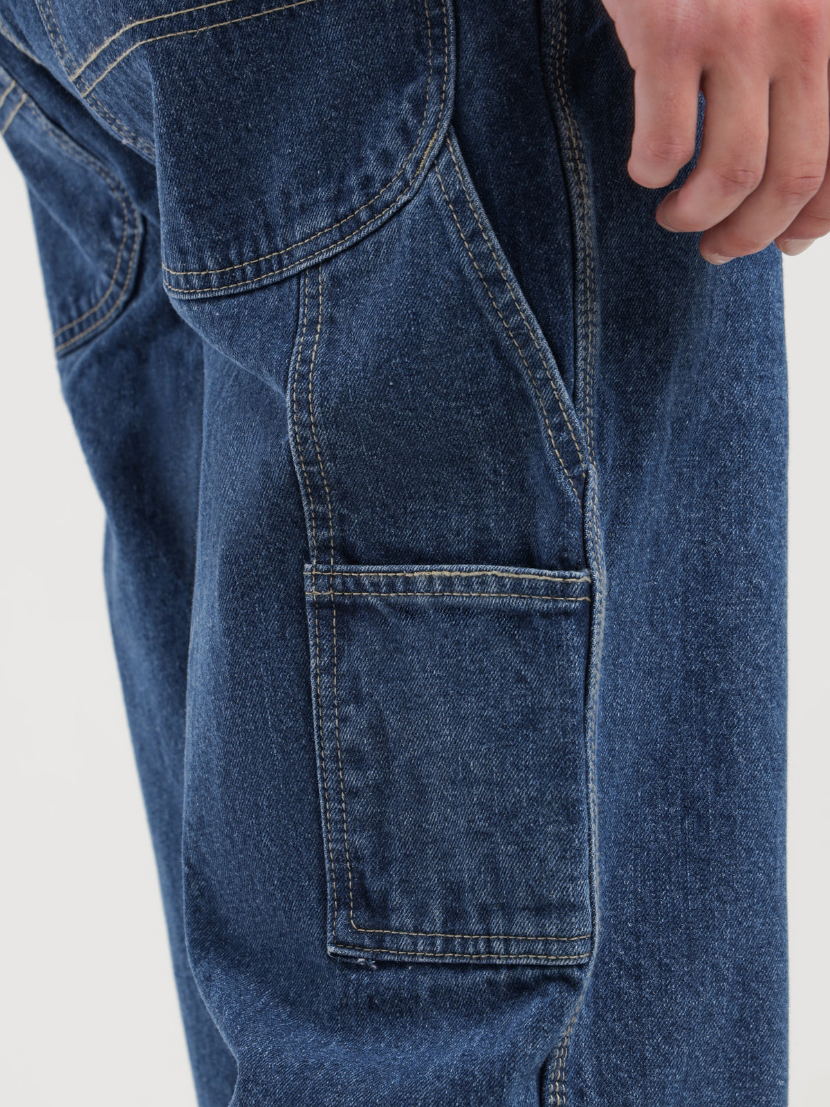 Dickies Relaxed Fit Carpenter Jeans in Stone Wash Indigo | Stone Wash