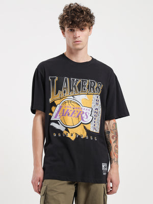 Los Angeles Lakers T-Shirt in Faded Purple - Glue Store NZ