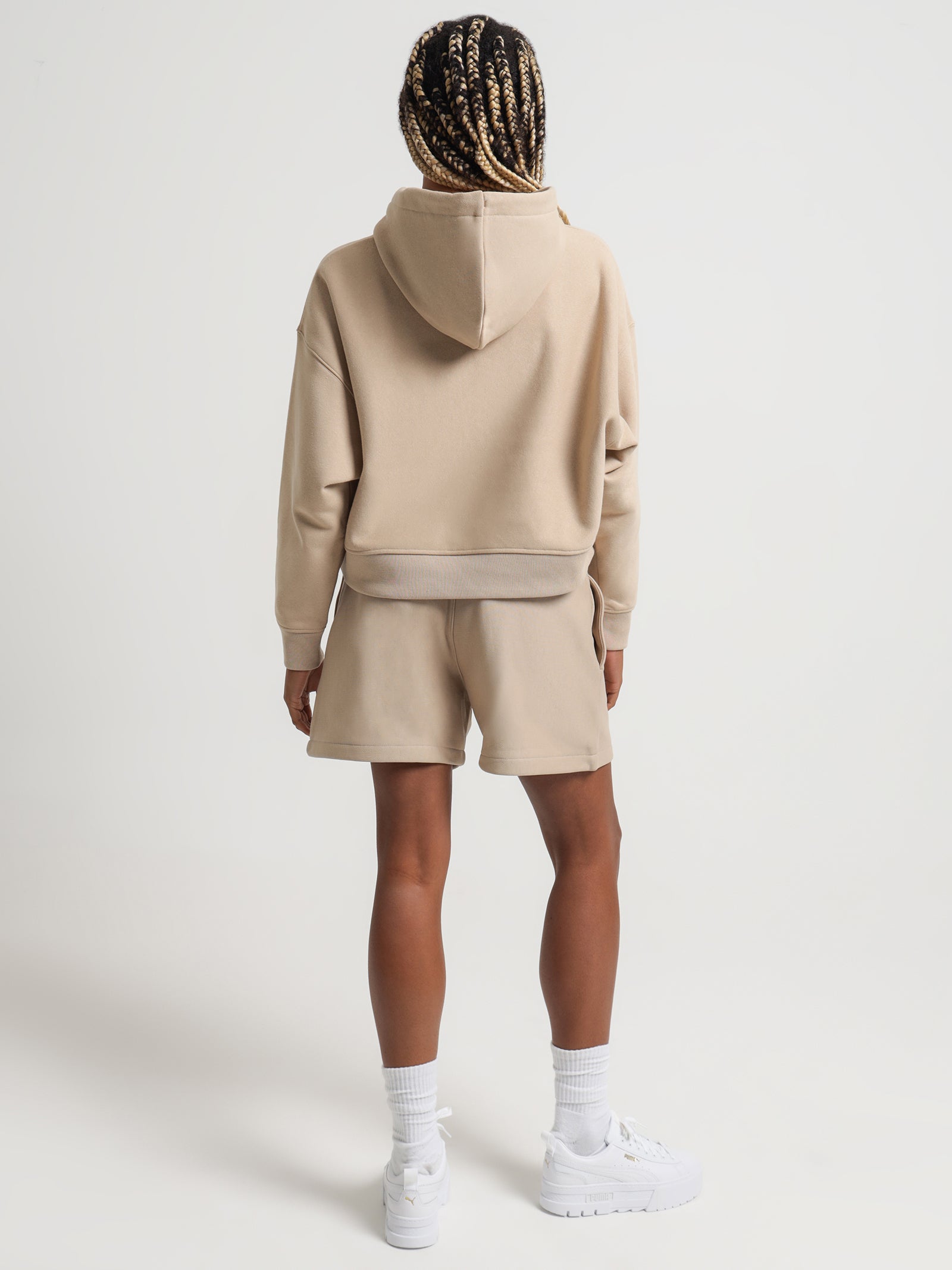 Reverse Weave Level Up Hoodie in Latte