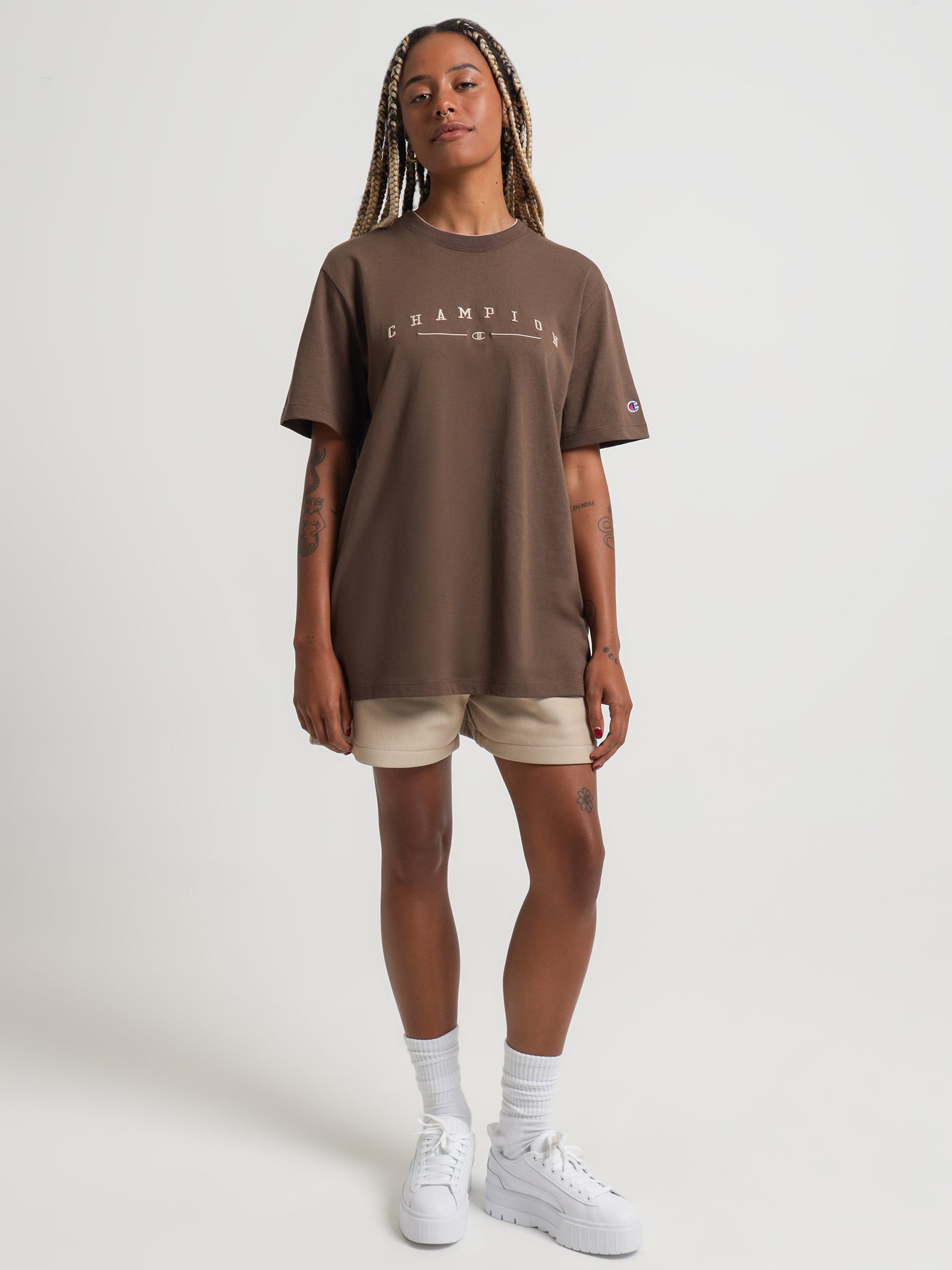 Heritage Double Collar T-Shirt in Espresso Martini