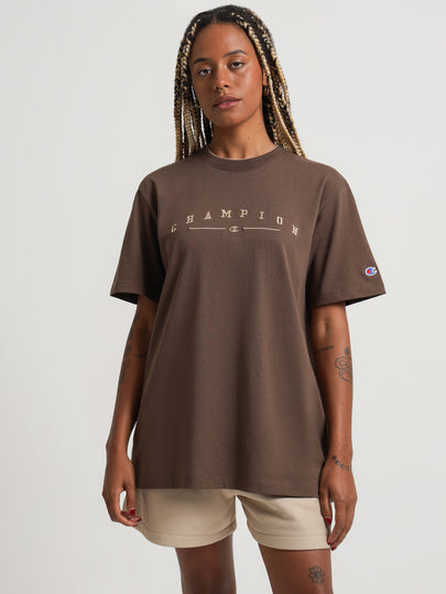 Heritage Double Collar T-Shirt in Espresso Martini