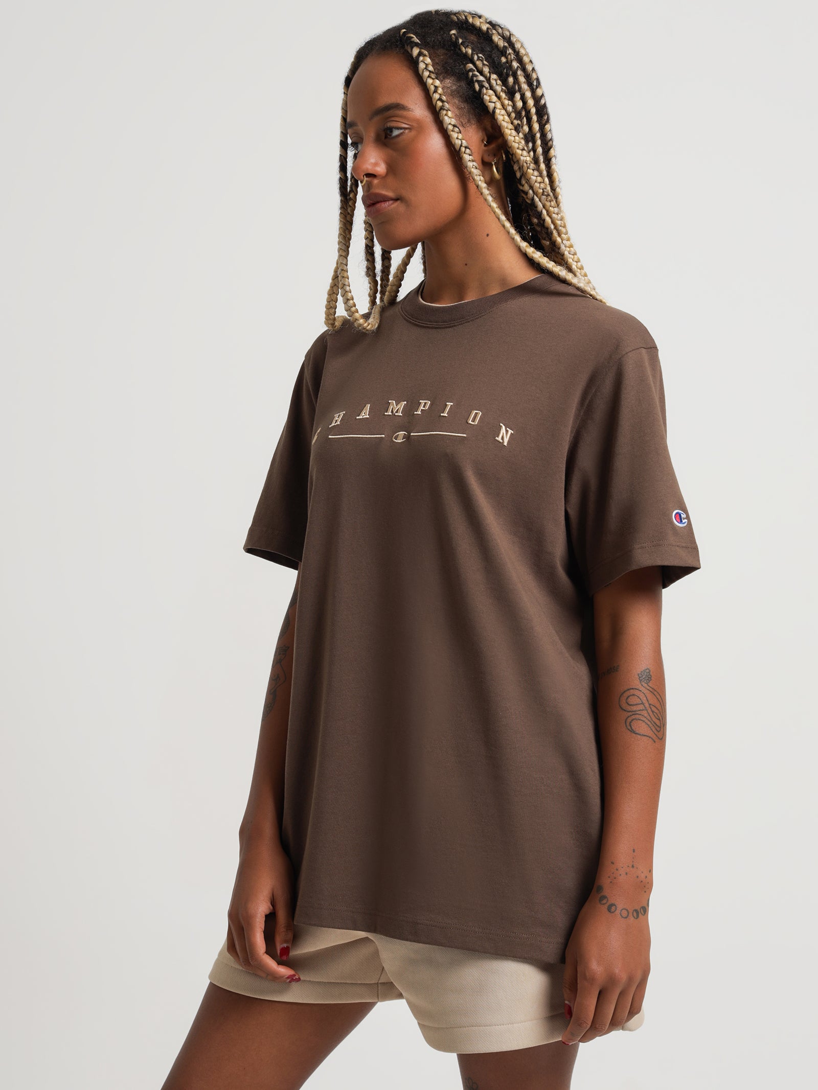 Heritage Double Collar T-Shirt in Espresso Martini