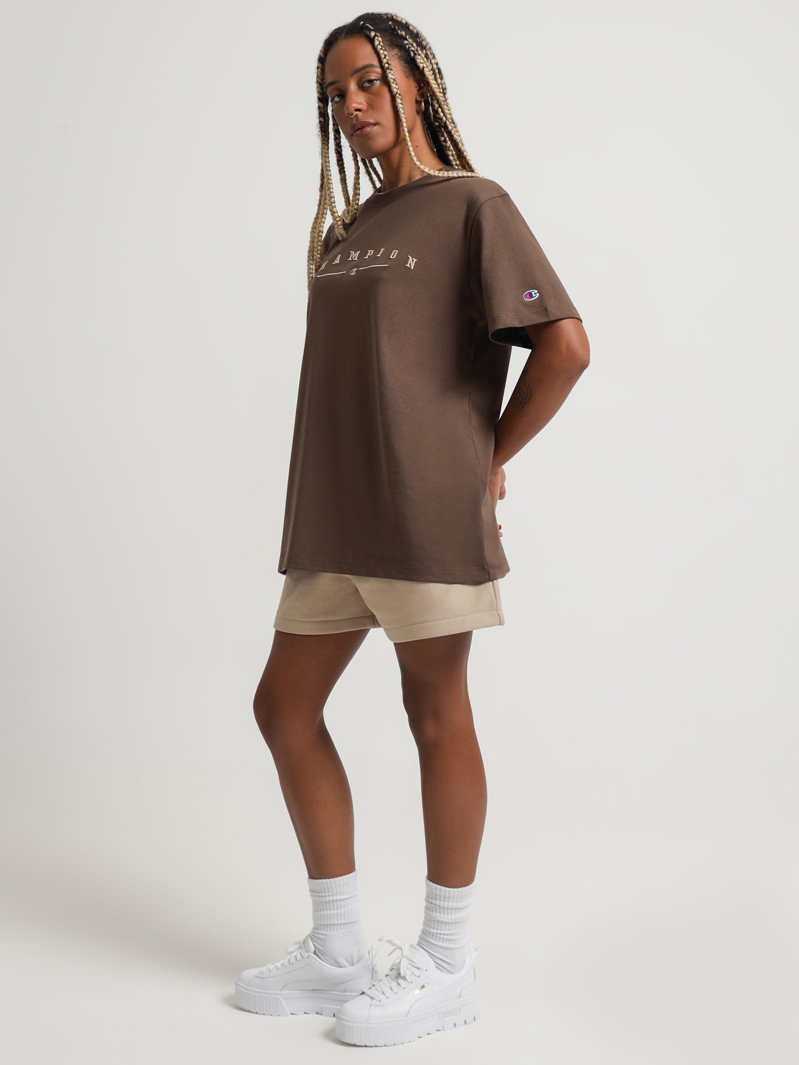 Heritage Double Collar T-Shirt in Espresso Martini