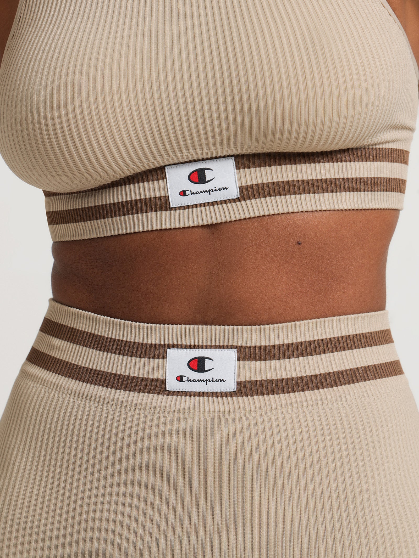 Seamless Racer Crop in Latte