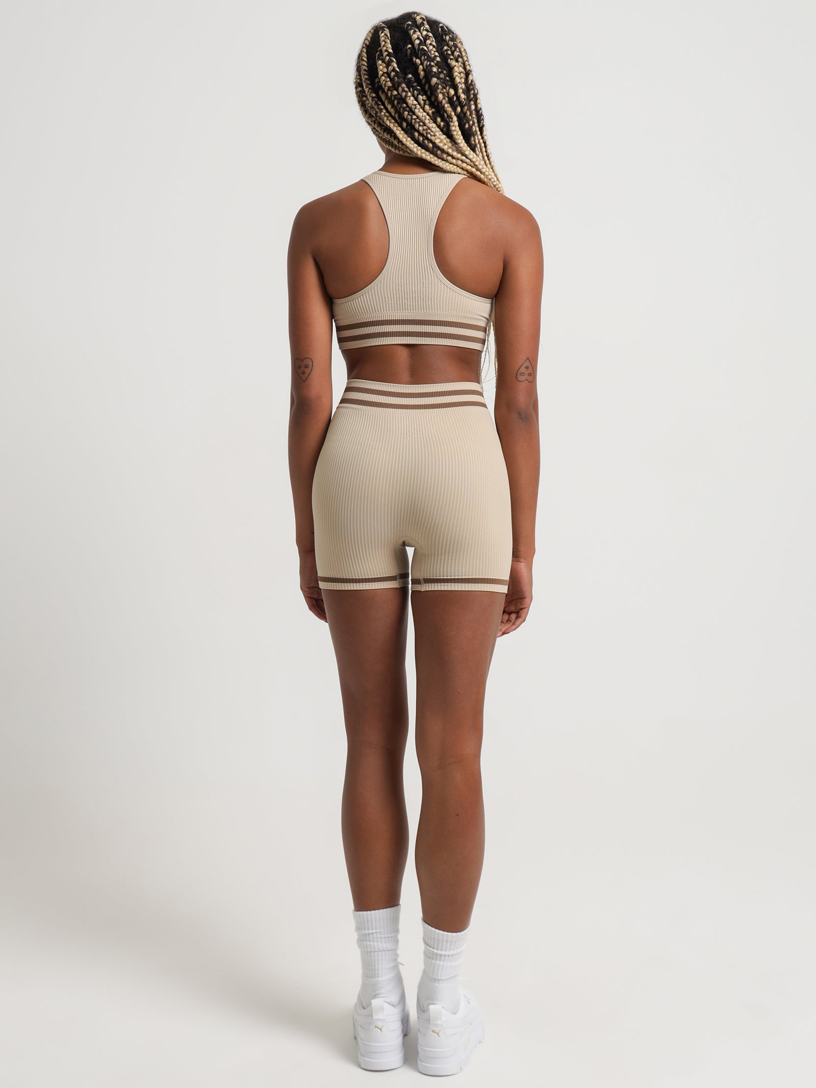 Seamless Racer Crop in Latte