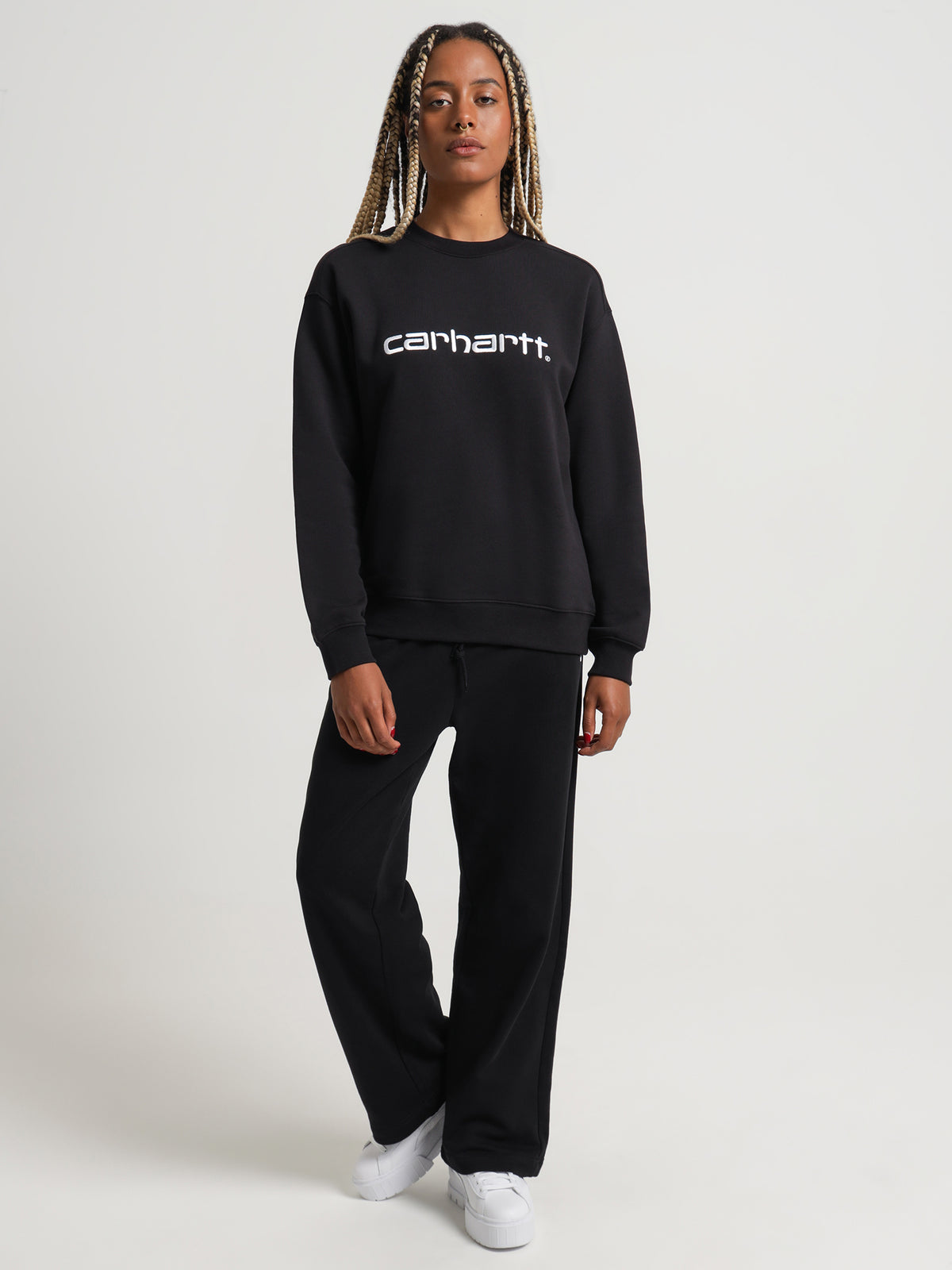 Carhartt Wip Carhartt Sweatshirt in Black & White | Black/White