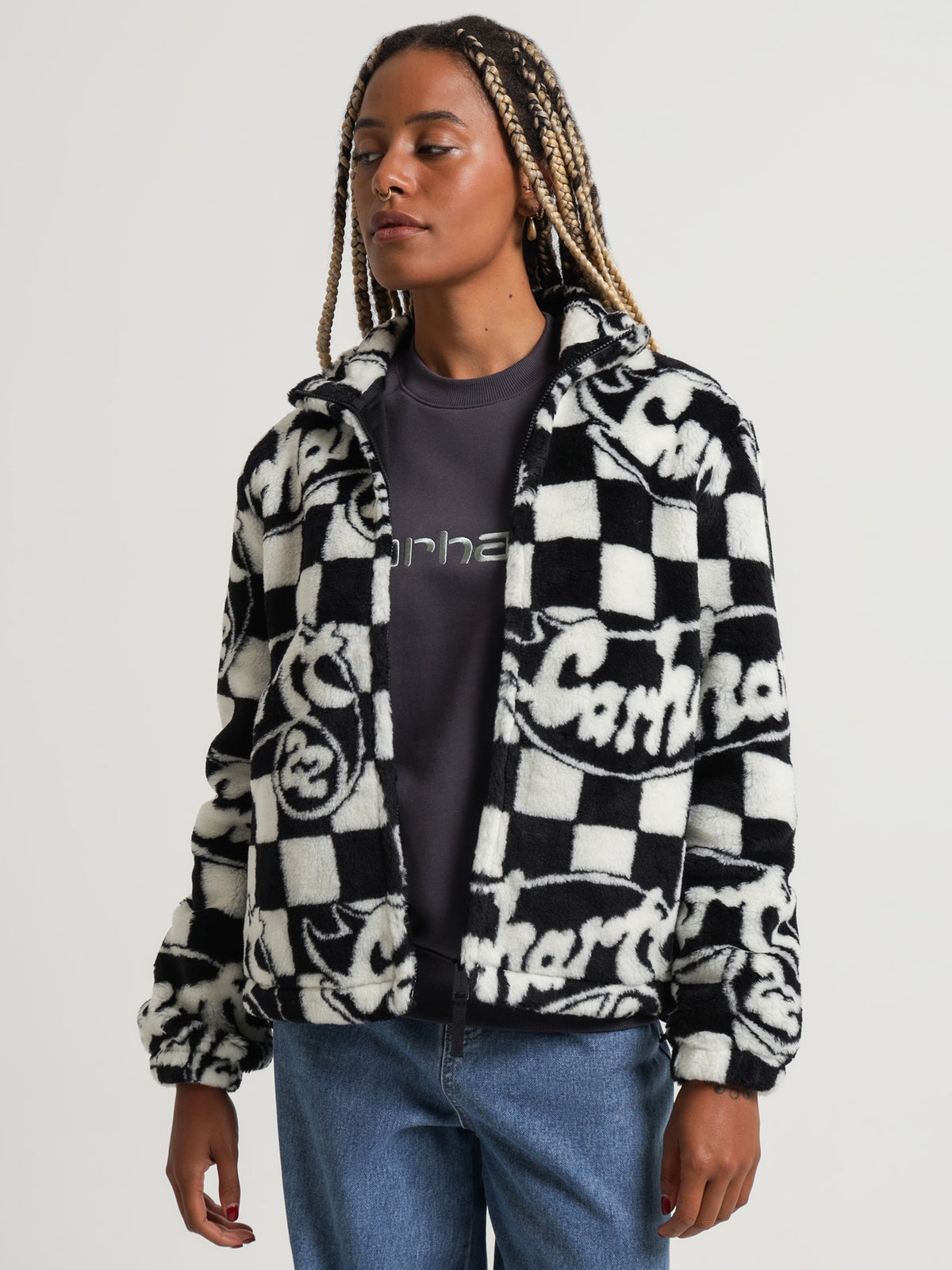 Carhartt Wip Plains Liner Jacket in Black & White | Black