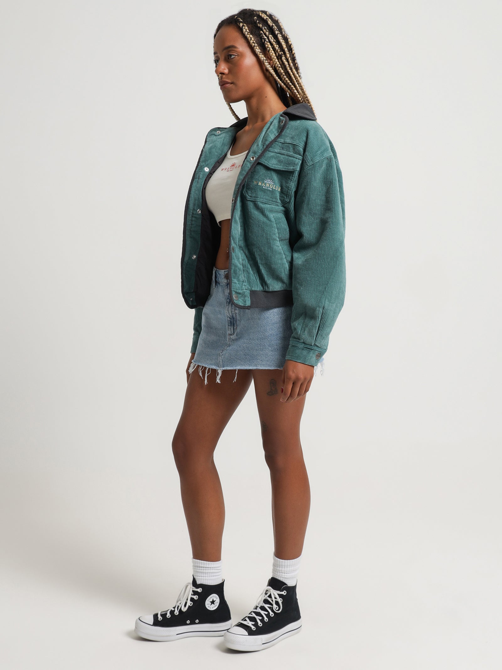 Sandy Bomber Jacket in Mineral Cord