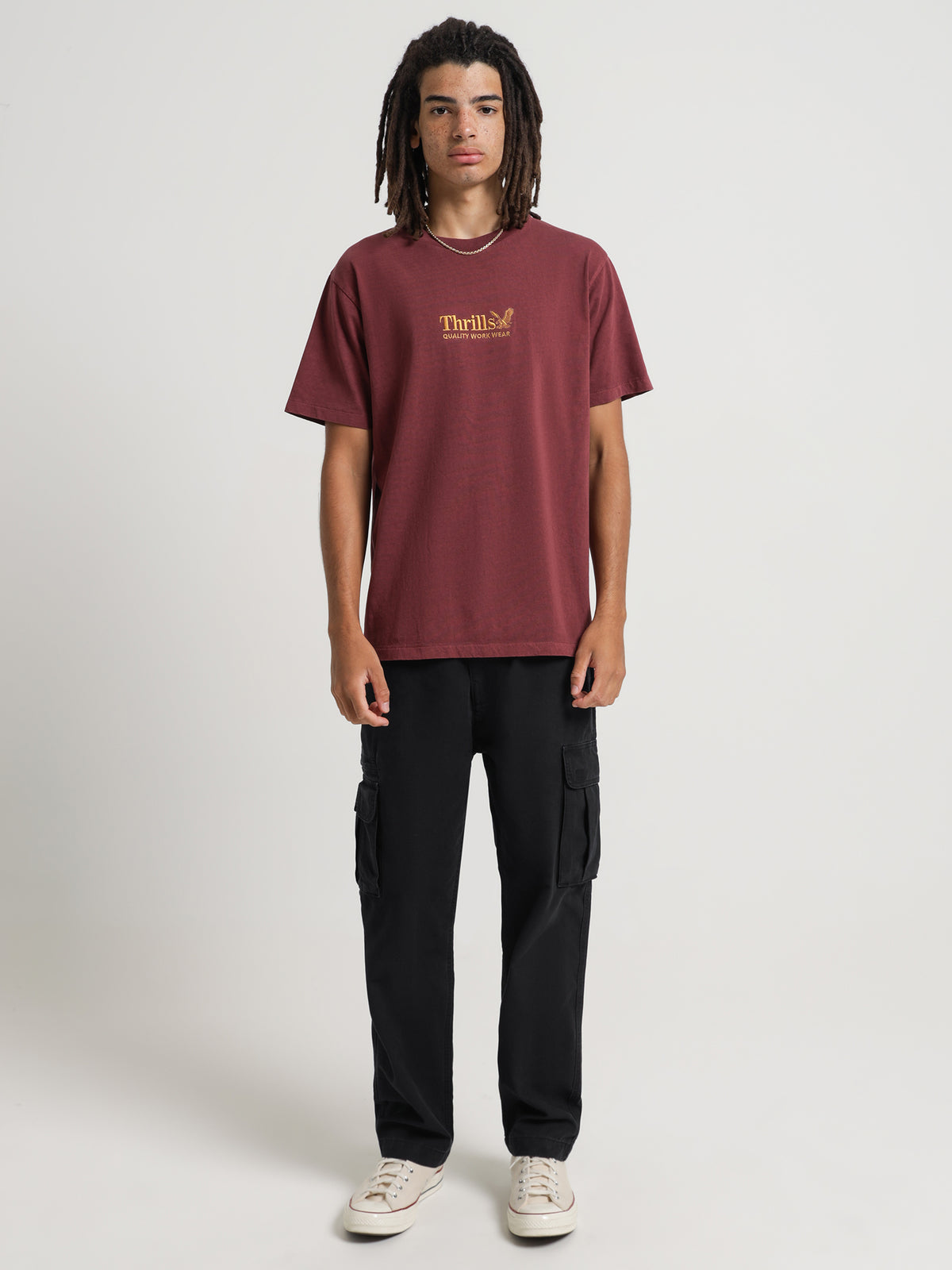 Thrills Union Merch Fit T-Shirt in Port | Port