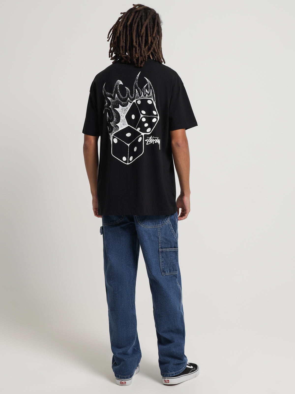 Stussy Fire Dice Heavyweight T-Shirt in Black | Black