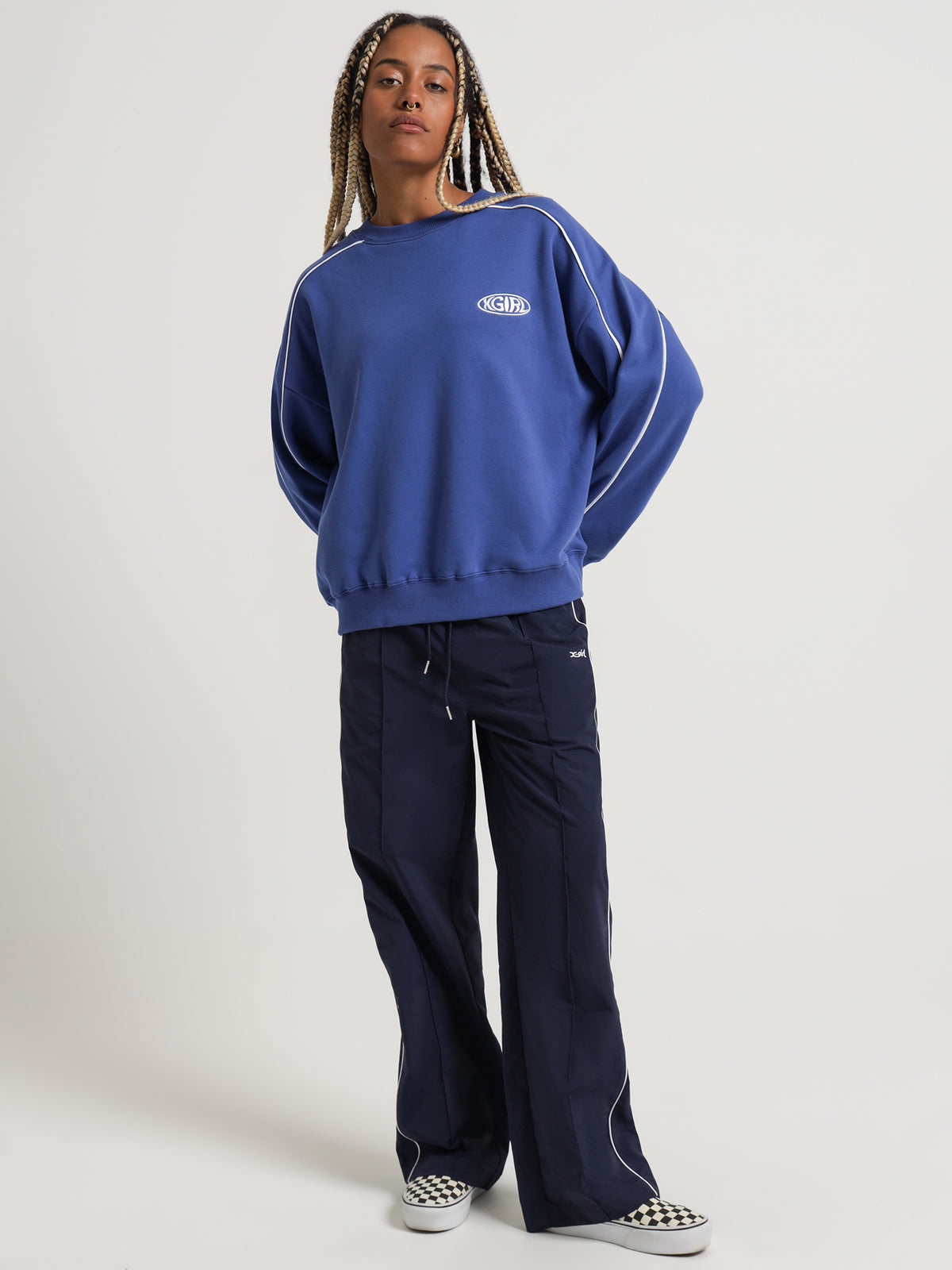 Xgirl Warp Logo Crew in Cobalt | Cobalt