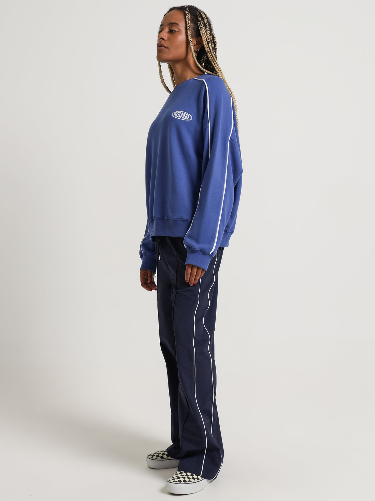 Xgirl Warp Logo Crew in Cobalt | Cobalt