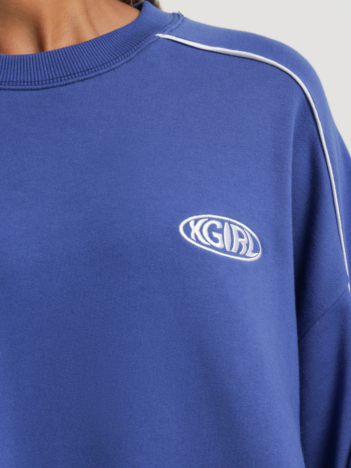 Xgirl Warp Logo Crew in Cobalt | Cobalt