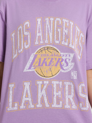 Los Angeles Lakers Fireball T-Shirt in Purple - Glue Store