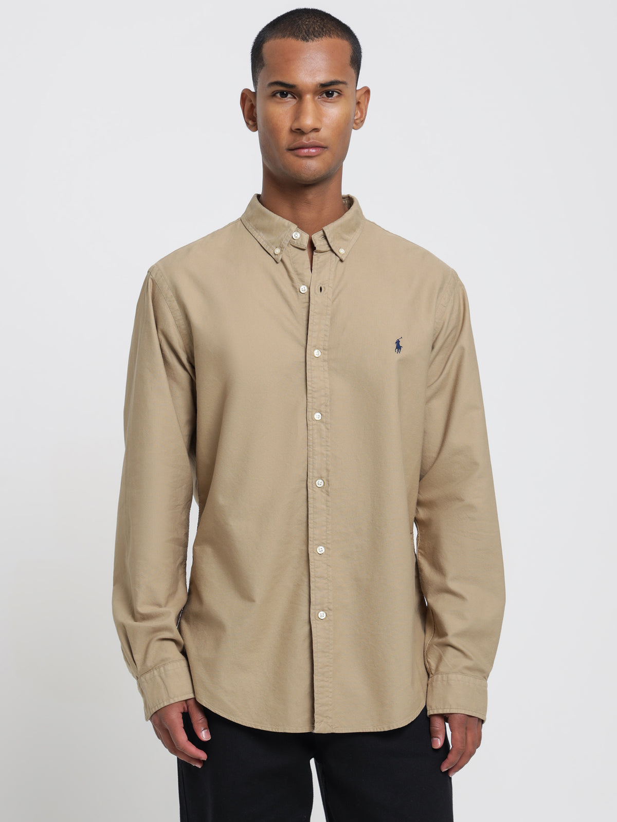 Polo Ralph Lauren Slim-Fit 40/1 GD Oxford Shirt in Tan | Tan