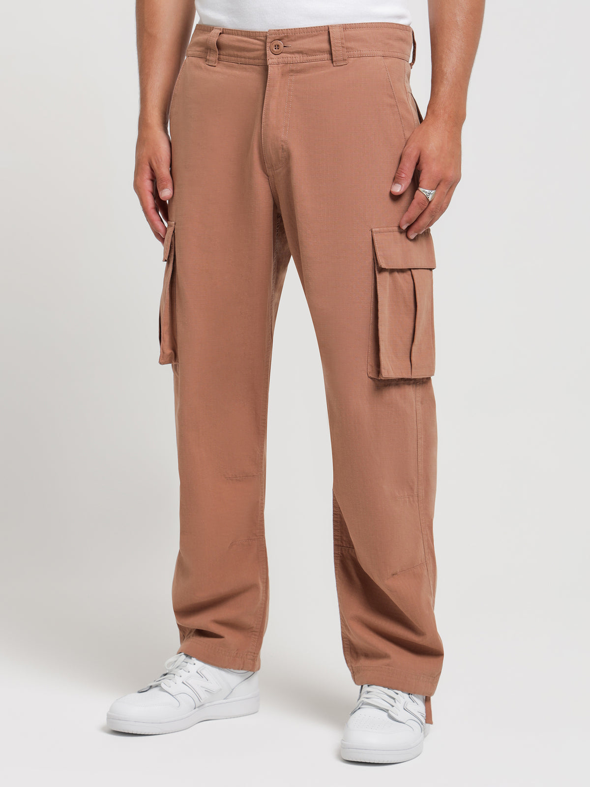 Article One Wyatt Cargo Pants in Clay Orange | Clay