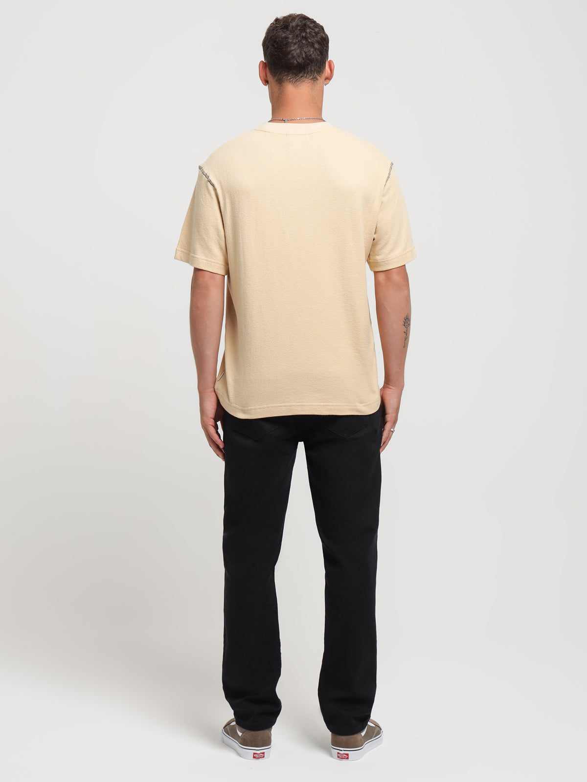 Article One Outline Logo T-Shirt in Cream | Cream