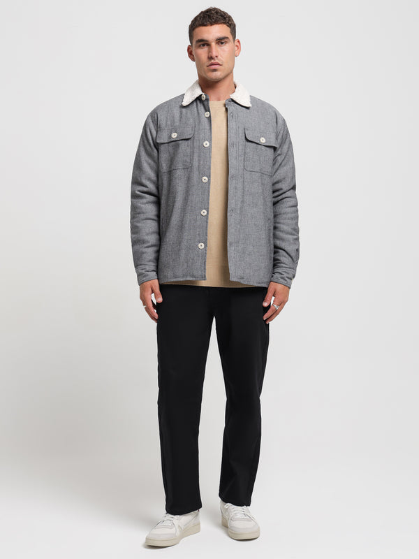 Article one Bailey Sherpa Jacket in Black Black | Glue Store