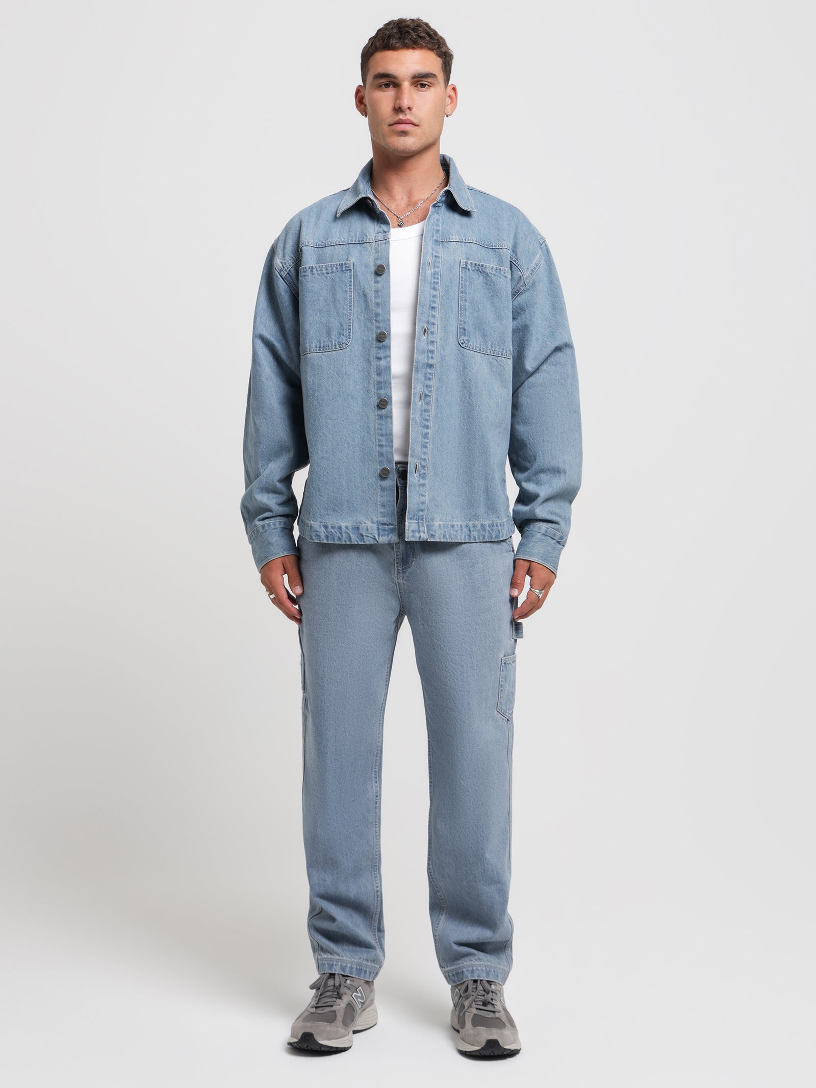 Denim Overshirt With All-Over Scritto Inside | Berluti US