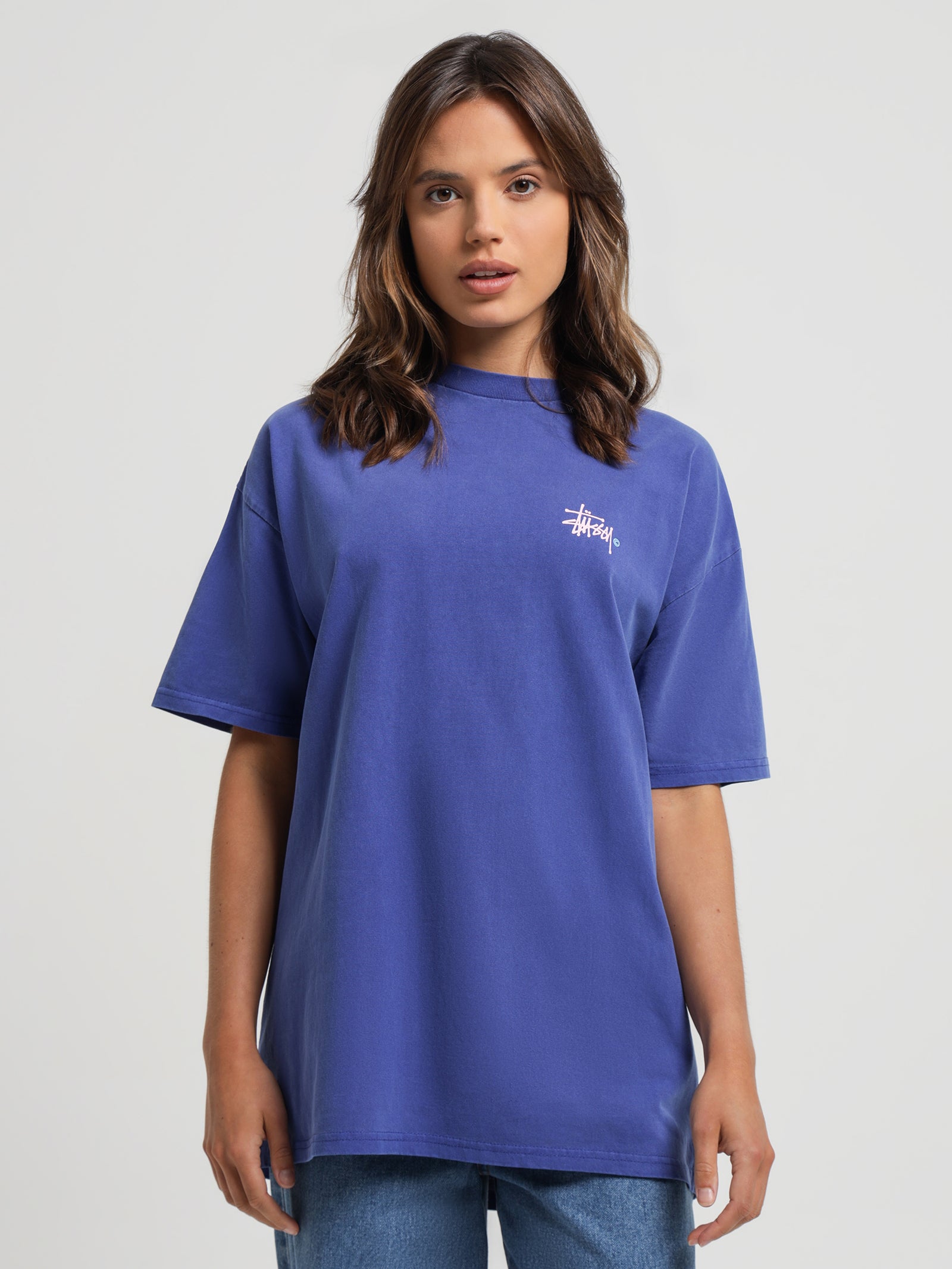 Stussy Graffiti Pigment T-Shirt in Pigment Blue | Glue Store